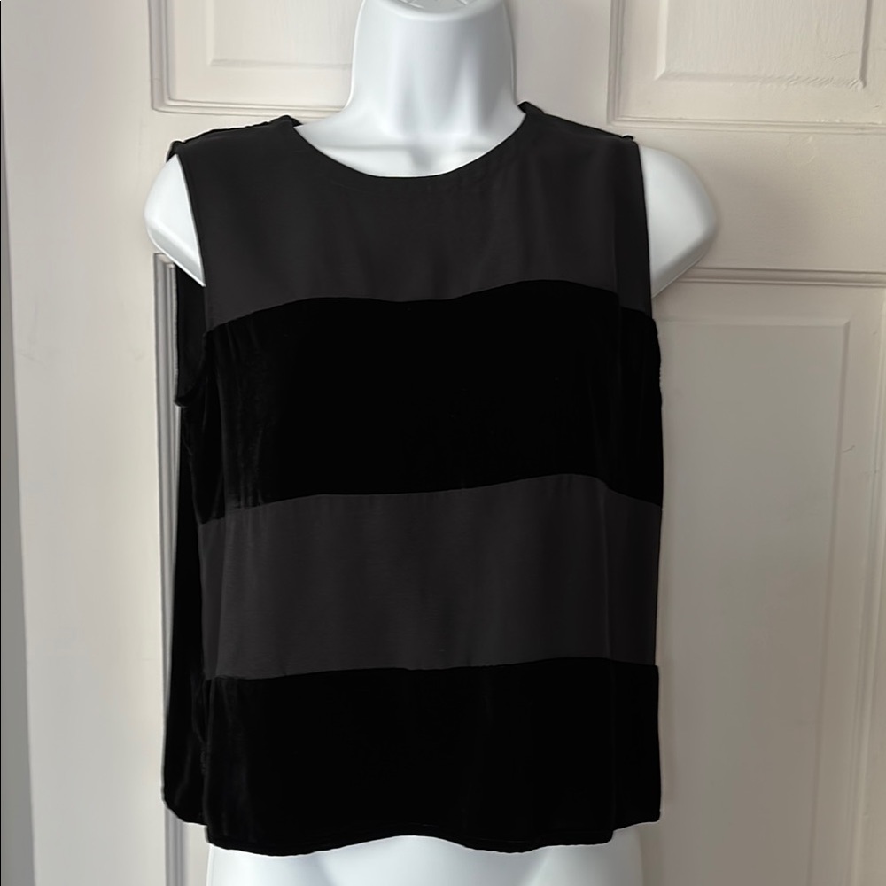 Moda Seta silk/ velvet top S
